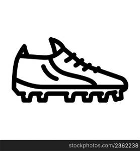 boots football player footwear line icon vector. boots football player footwear sign. isolated contour symbol black illustration. boots football player footwear line icon vector illustration