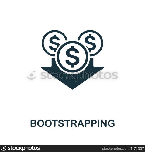 Bootstrapping vector icon illustration. Creative sign from investment icons collection. Filled flat Bootstrapping icon for computer and mobile. Symbol, logo vector graphics.. Bootstrapping vector icon symbol. Creative sign from investment icons collection. Filled flat Bootstrapping icon for computer and mobile