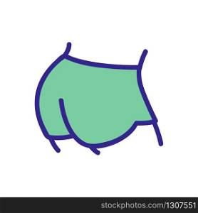 booty in shorts icon vector. booty in shorts sign. color isolated symbol illustration. booty in shorts icon vector outline illustration
