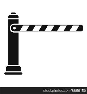 Border barrier icon simple vector. Train safety. Stop closed. Border barrier icon simple vector. Train safety