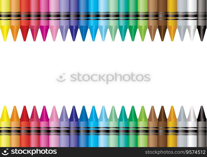 Border crayon vector image
