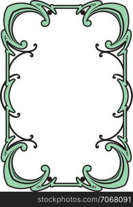 Border frame molding line deco vector label isolated on white