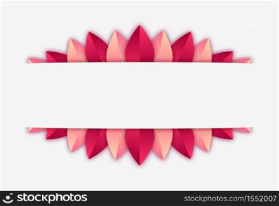 Border frame with colorful autumn leaves and shadows. Paper cut style vector illustration.. Border frame with colorful autumn leaves and shadows.