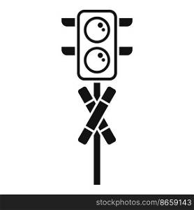 Border rail icon simple vector. Stop traffic. Stop crossing. Border rail icon simple vector. Stop traffic