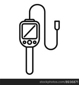 Borescope icon outline vector. Endoscope camera. Medical stomach. Borescope icon outline vector. Endoscope camera