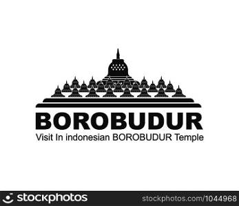 borobudur is indonesian temple one of the words miracles vector illustration design