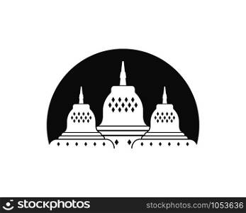borobudur is indonesian temple one of the words miracles vector illustration design
