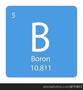 boron chemical periodic name icon vector illustration design