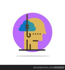 Borrowing Ideas, Addiction, Catch, Habit, Human Abstract Circle Background Flat color Icon