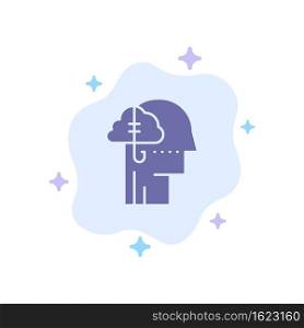 Borrowing Ideas, Addiction, Catch, Habit, Human Blue Icon on Abstract Cloud Background