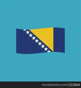 Bosnia and Herzegovina flag icon in flat design. Independence day or National day holiday concept.
