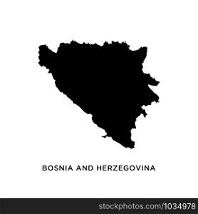 Bosnia and Herzegovina map icon design trendy