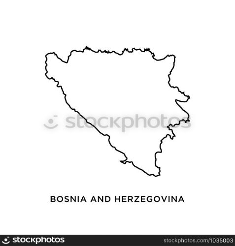 Bosnia and Herzegovina map icon design trendy