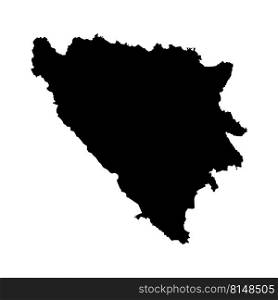 Bosnia and Herzegovina map icon vector illustration design