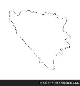 Bosnia and Herzegovina map icon vector illustration design