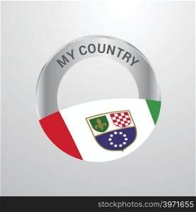Bosnia and Herzegovina My Country Flag badge