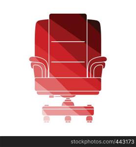 Boss armchair icon. Flat color design. Vector illustration.