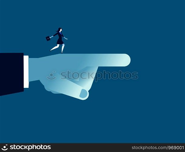 Boss or manager pointing to success. Concept success business illustration. Vector cartoon character and abstract. Boss or manager pointing to success. Concept success business illustration. Vector cartoon character and abstract