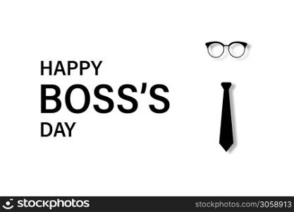Boss&rsquo;s day event. Vector poster, banner template. Logo Happy Boss&rsquo;s Day. Stock vector. EPS 10