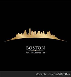 Boston Massachusetts city skyline silhouette. Vector illustration