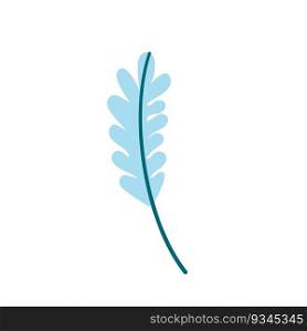 botanical leaf of flower clipart isolated. botanical leaf of flower clipart