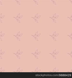 Botanical motifs. Isolated seamless flower pattern. Vintagepink pastel background. Hand drawn vector illustration.