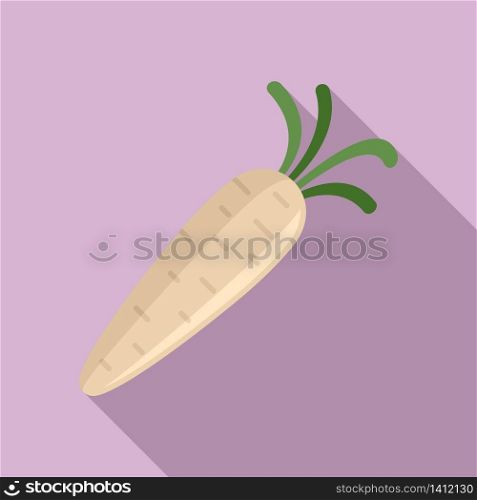 Botanical parsnip icon. Flat illustration of botanical parsnip vector icon for web design. Botanical parsnip icon, flat style