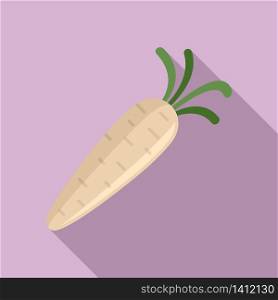 Botanical parsnip icon. Flat illustration of botanical parsnip vector icon for web design. Botanical parsnip icon, flat style