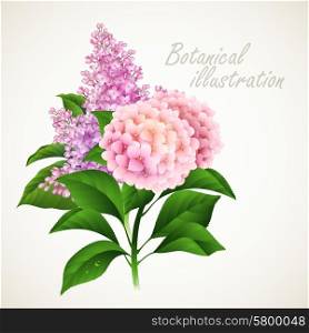 Botanical vector illustration. Vintage floral card. Botanical vector illustration. Vintage floral card EPS 10