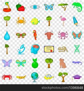 Botany icons set. Cartoon style of 36 botany vector icons for web for any design. Botany icons set, cartoon style