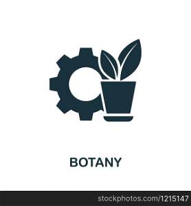 Botany vector icon illustration. Creative sign from science icons collection. Filled flat Botany icon for computer and mobile. Symbol, logo vector graphics.. Botany vector icon symbol. Creative sign from science icons collection. Filled flat Botany icon for computer and mobile