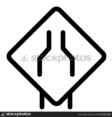 Both side narrow roads connecting to a single Lane Road