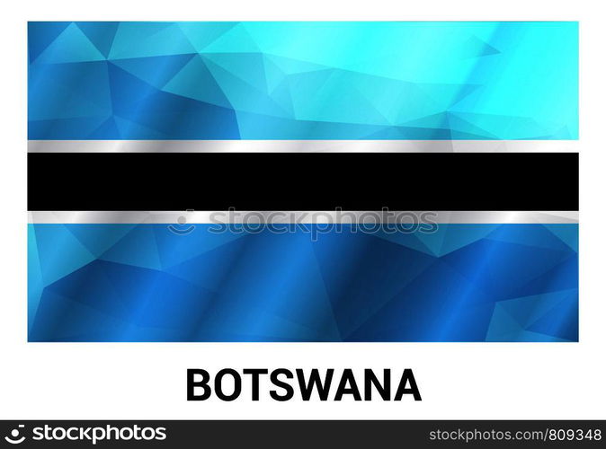 Botswana flag design vector