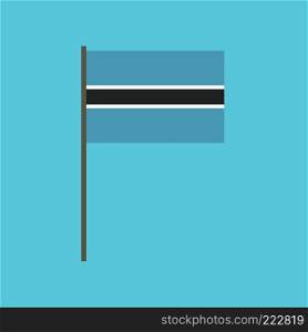 Botswana flag icon in flat design. Independence day or National day holiday concept.
