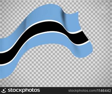 Botswana flag icon on transparent background. Vector illustration. Botswana flag on transparent background