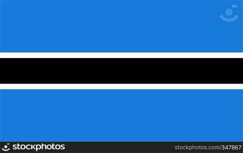 Botswana flag image for any design in simple style. Botswana flag image
