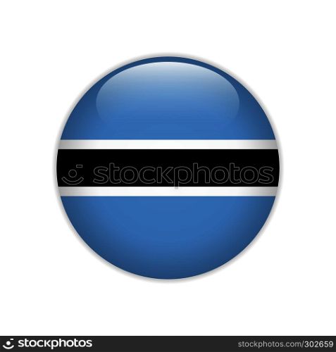 Botswana flag on button