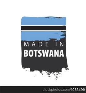 Botswana national flag, vector illustration on a white background. Botswana flag, vector illustration on a white background