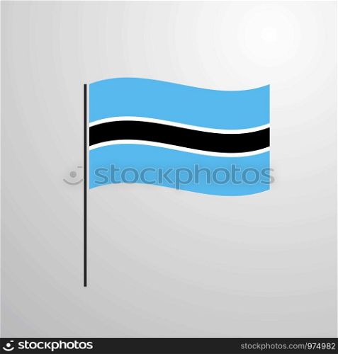 Botswana waving Flag