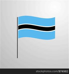 Botswana waving Flag