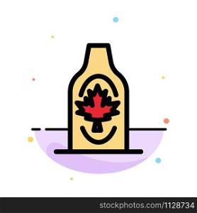 Bottle, Autumn, Canada, Leaf, Maple Abstract Flat Color Icon Template