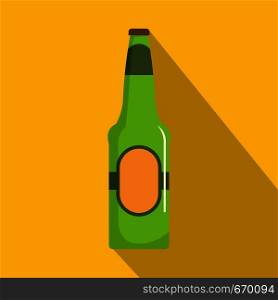 Bottle beer icon. Flat illustration of bottle beer vector icon for web. Bottle beer icon, flat style.