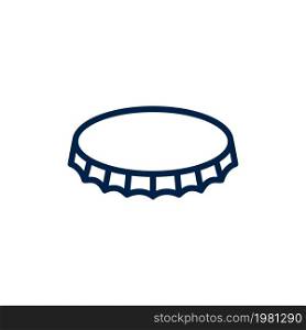 Bottle cap vector icon. Illustration isolated for graphic and web design.