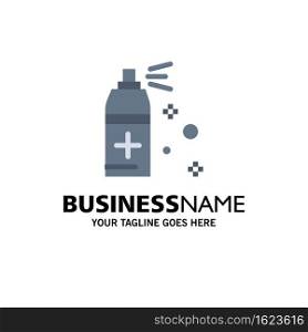 Bottle, Cleaning, Spray Business Logo Template. Flat Color