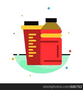 Bottle, Drink, Energy, Shaker, Sport Abstract Flat Color Icon Template