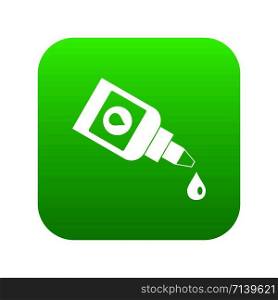 Bottle for eye drops icon digital green for any design isolated on white vector illustration. Bottle for eye drops icon digital green