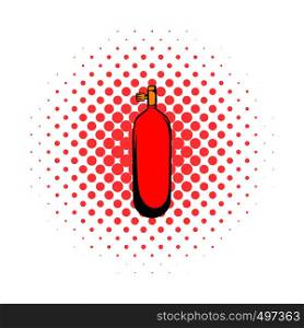 Bottle gas comics icon isolated on a white background. Bottle gas comics icon