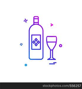 bottle glass drink icon vector design