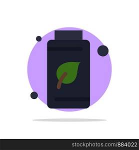 Bottle, Green, Tree, Green Abstract Circle Background Flat color Icon
