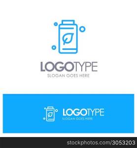 Bottle, Green, Tree, Green Blue outLine Logo with place for tagline